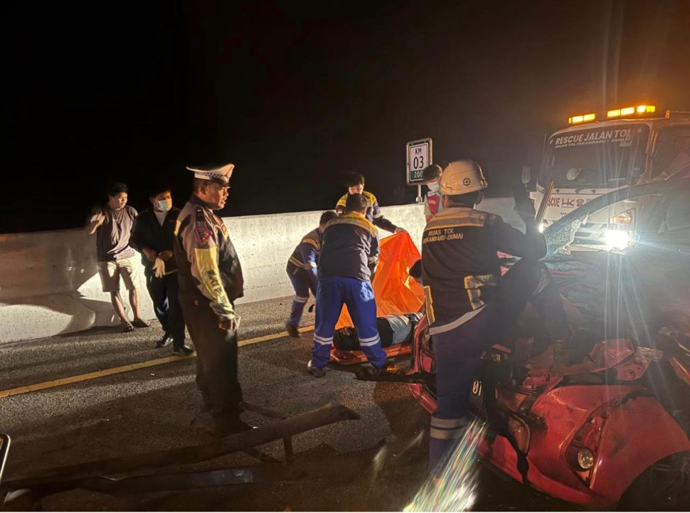 Kecelakaan Maut di Tol Permai, Dua Orang Tewas Ditempat