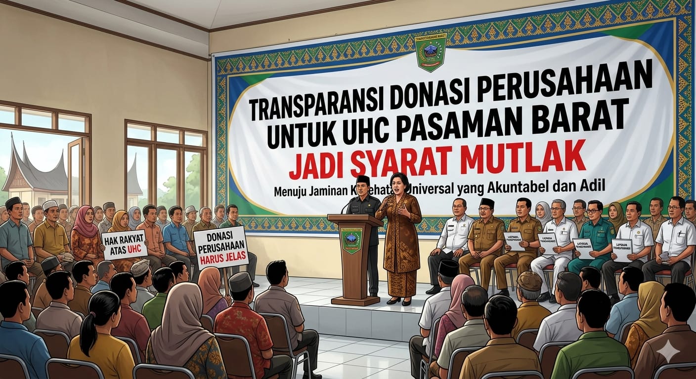 Transparansi Donasi Perusahaan untuk UHC Pasaman Barat Jadi Syarat Mutlak