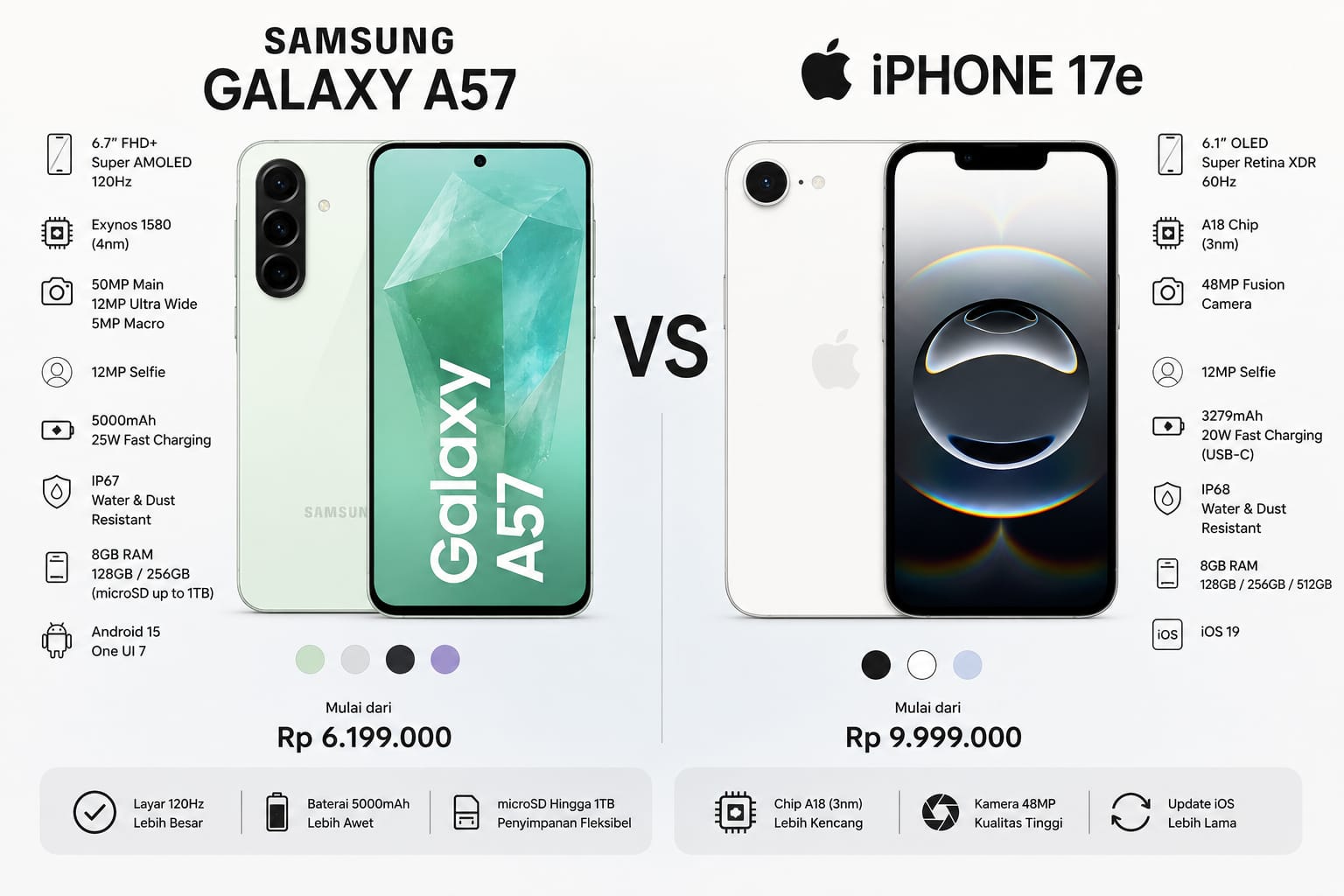 Apple Pangkas Ukuran, Samsung Obral Fitur: Siapa Juara Baru HP Mid-Range 2026?