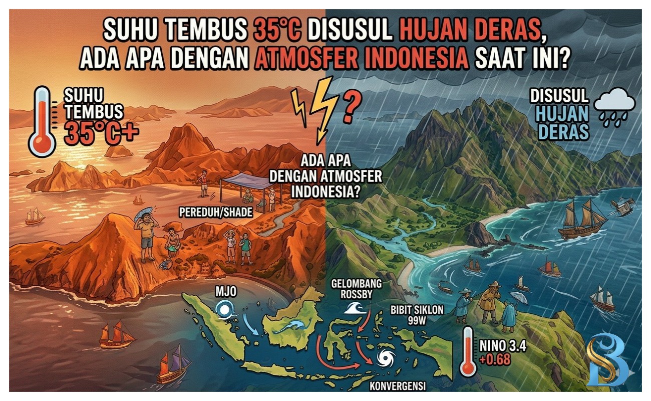Suhu Tembus 35°C Disusul Hujan Deras, Ada Apa dengan Atmosfer Indonesia Saat Ini?