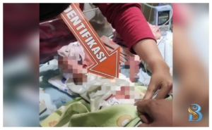 Ditinggal di Teras Warung Pecel, Bayi Mungil Berbaju Panda Dievakuasi Polisi
