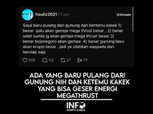 Tangkis Narasi Ramalan Kakek Misterius, Publik Diminta Rujuk Data PVMBG
