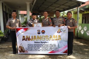 Peringati HUT Bhayangkara, Polres Agam Tabur Kepedulian ke Purnawirawan