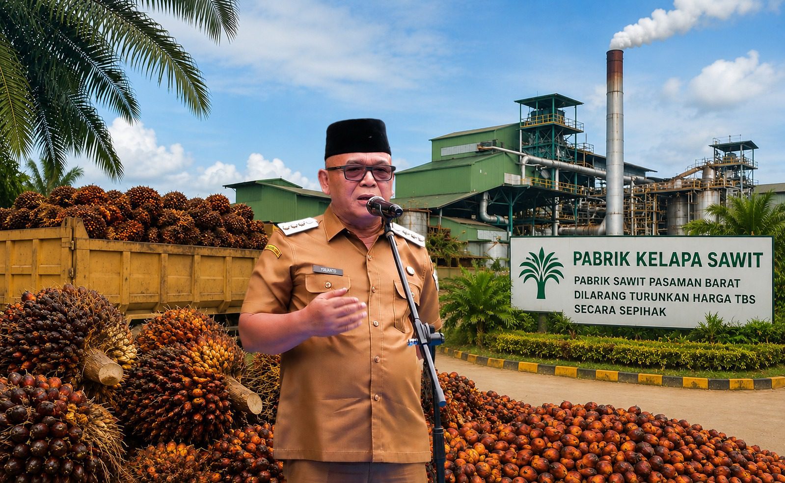 Harga Sawit Anjlok Sepihak Bupati Yulianto Sanksi Tegas Pabrik Nakal