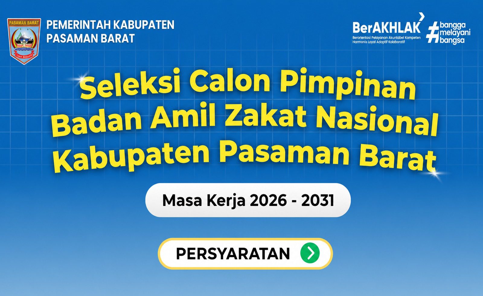 Pendaftaran Seleksi Calon Pimpinan Baznas Pasaman Barat Resmi Dibuka Juni Ini