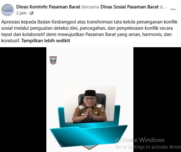 Teater Kominfo, Video Bupati Pasaman Barat Puji Kesbangpol Serasa Nonton Stand-Up Comedy