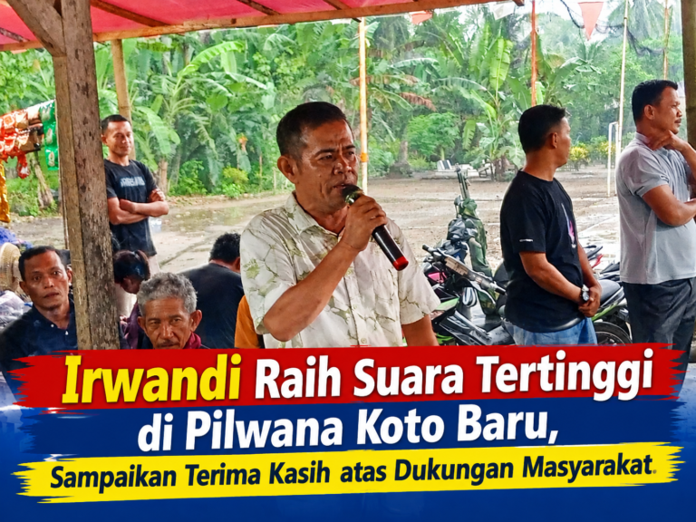 Irwandi Raih Suara Tertinggi di Pilwana Koto Baru, Sampaikan Terima Kasih atas Dukungan Masyarakat
